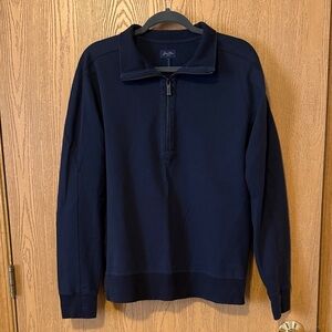 Good Man Brand Cotton Navy Zip-Up Pullover